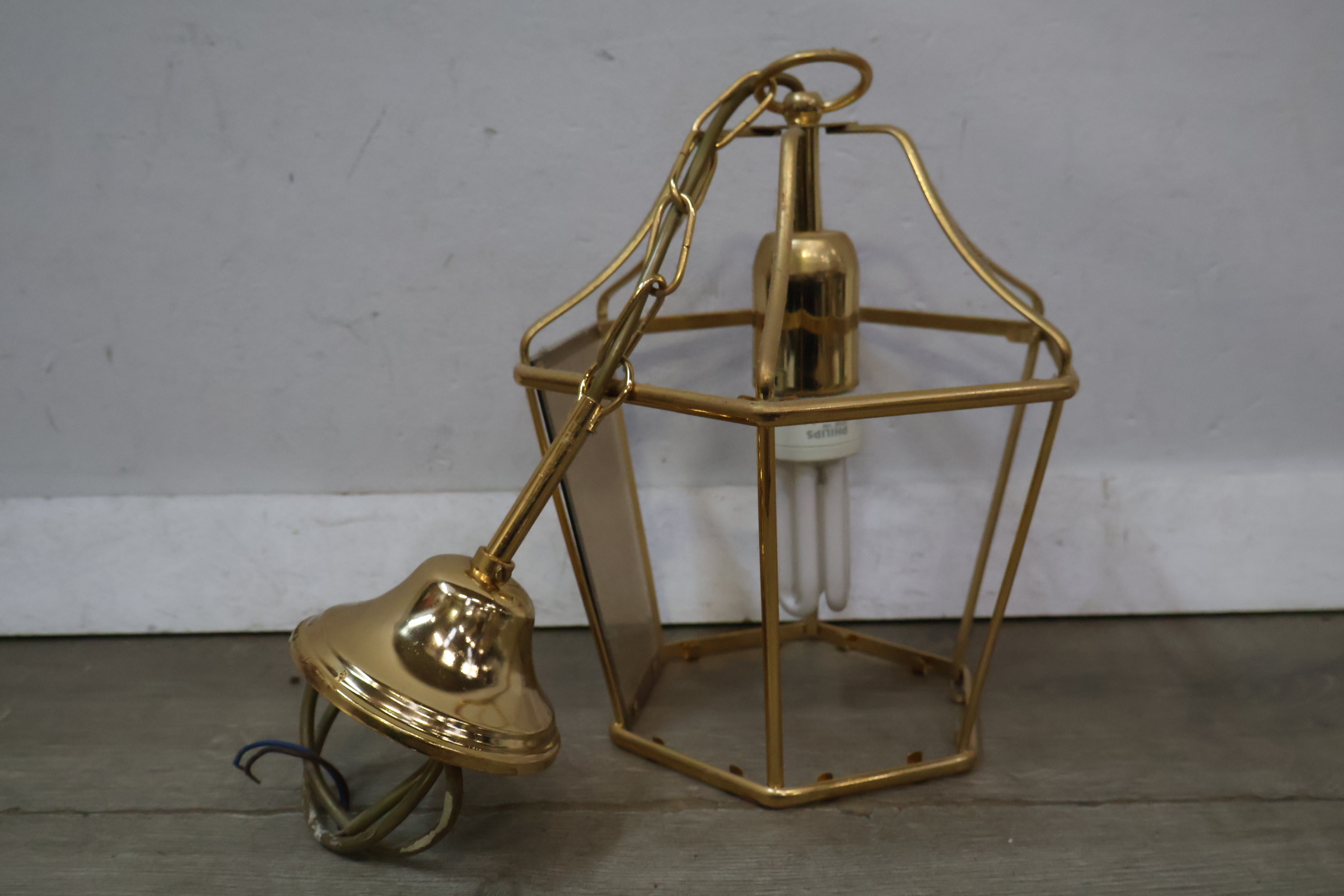 Vintage messing lantaarnhanglamp – foto 5 – kavel bij GSD Auctions, Zoeterwoude