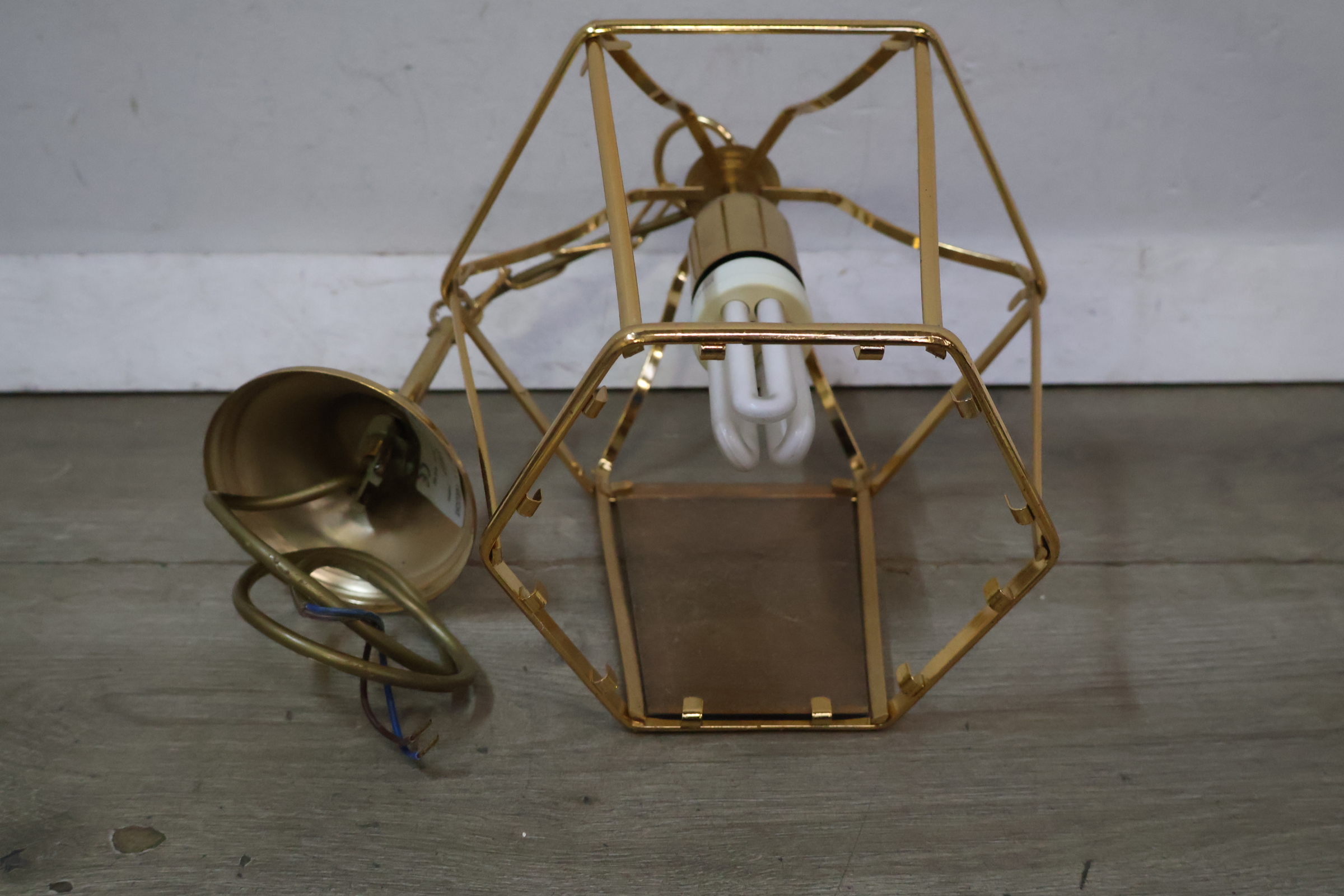 Vintage messing lantaarnhanglamp – foto 6 – kavel bij GSD Auctions, Zoeterwoude