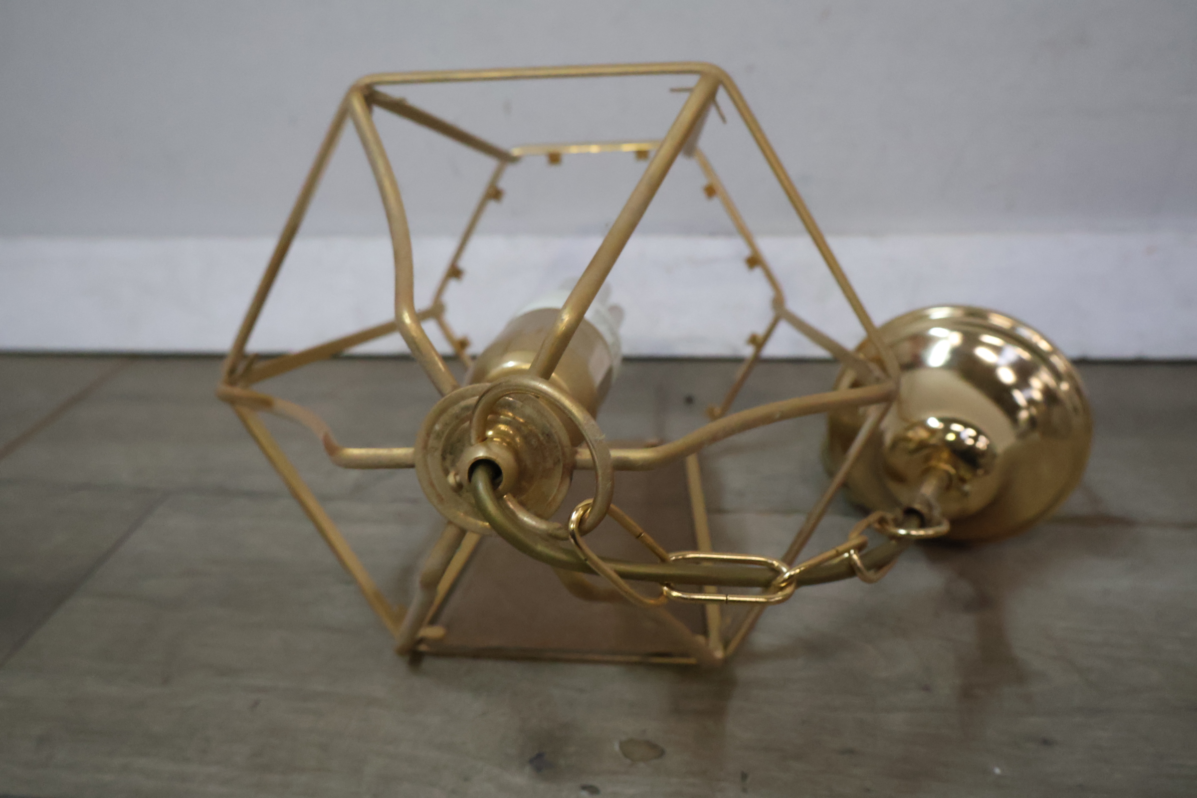 Vintage messing lantaarnhanglamp – foto 8 – kavel bij GSD Auctions, Zoeterwoude