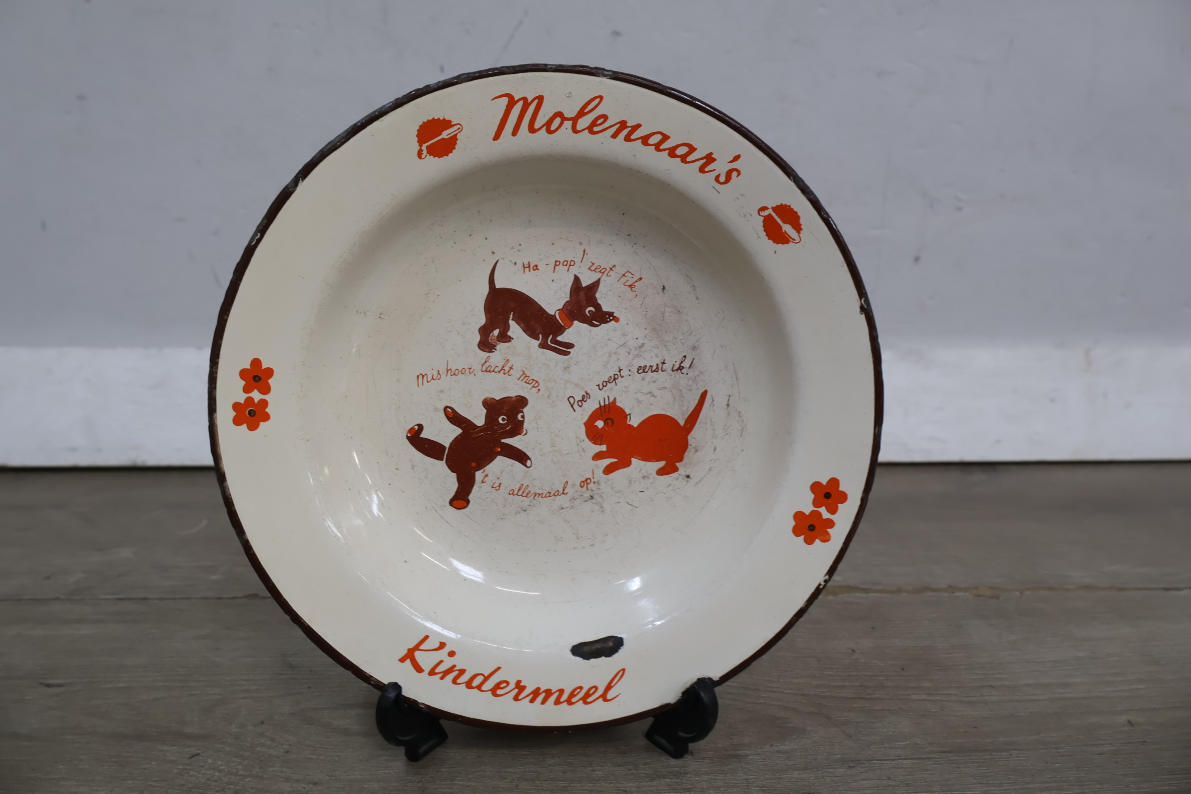 Emaille kinderschotel Molenaar's Kindermeel – foto 3 – kavel bij GSD Auctions, Zoeterwoude