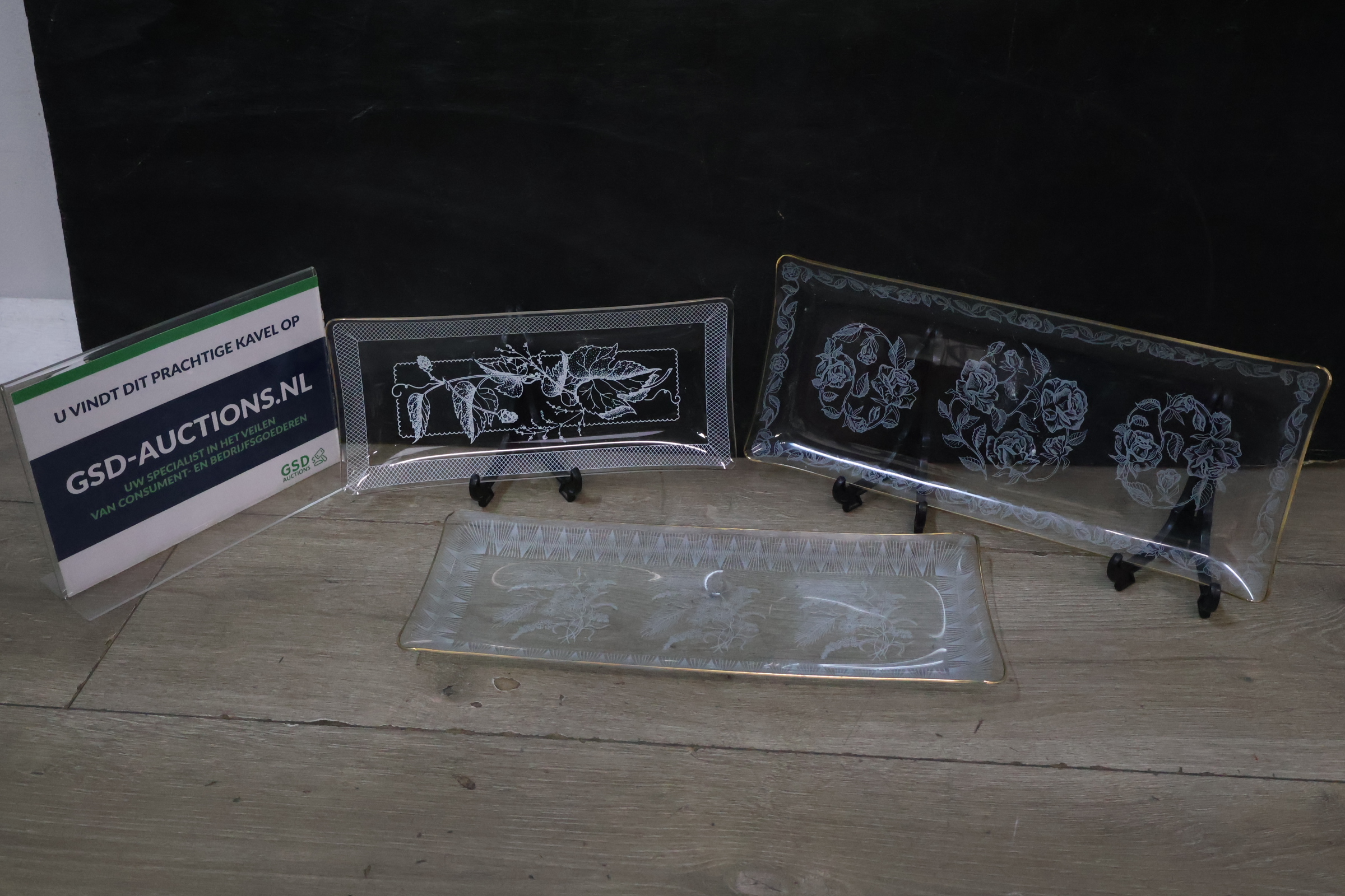 Set van 3 vintage kristallen schalen – foto 2 – kavel bij GSD Auctions, Zoeterwoude