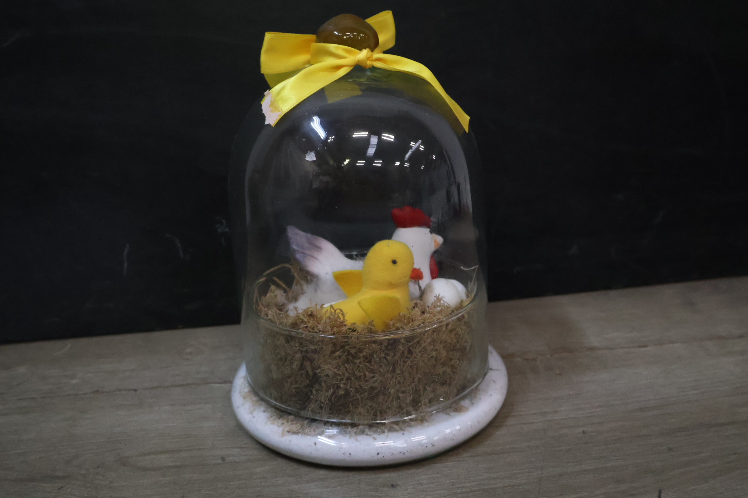 Decoratieve glazen stolp met kip en kuiken – foto 8 – kavel bij GSD Auctions, Zoeterwoude