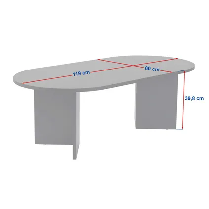 Calicosy - Iris Ovale Salontafel L119 Cm - Kasjmier - 60x119 – foto 4 – kavel bij GSD Auctions, Zoeterwoude