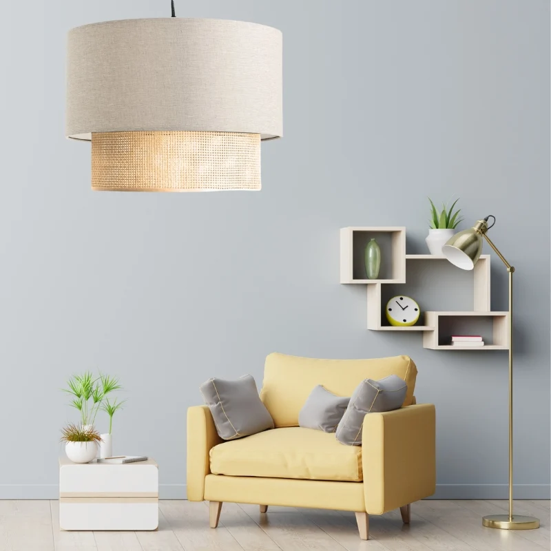Lucifer E27 stoffen plafondlamp – foto 2 – kavel bij GSD Auctions, Zoeterwoude