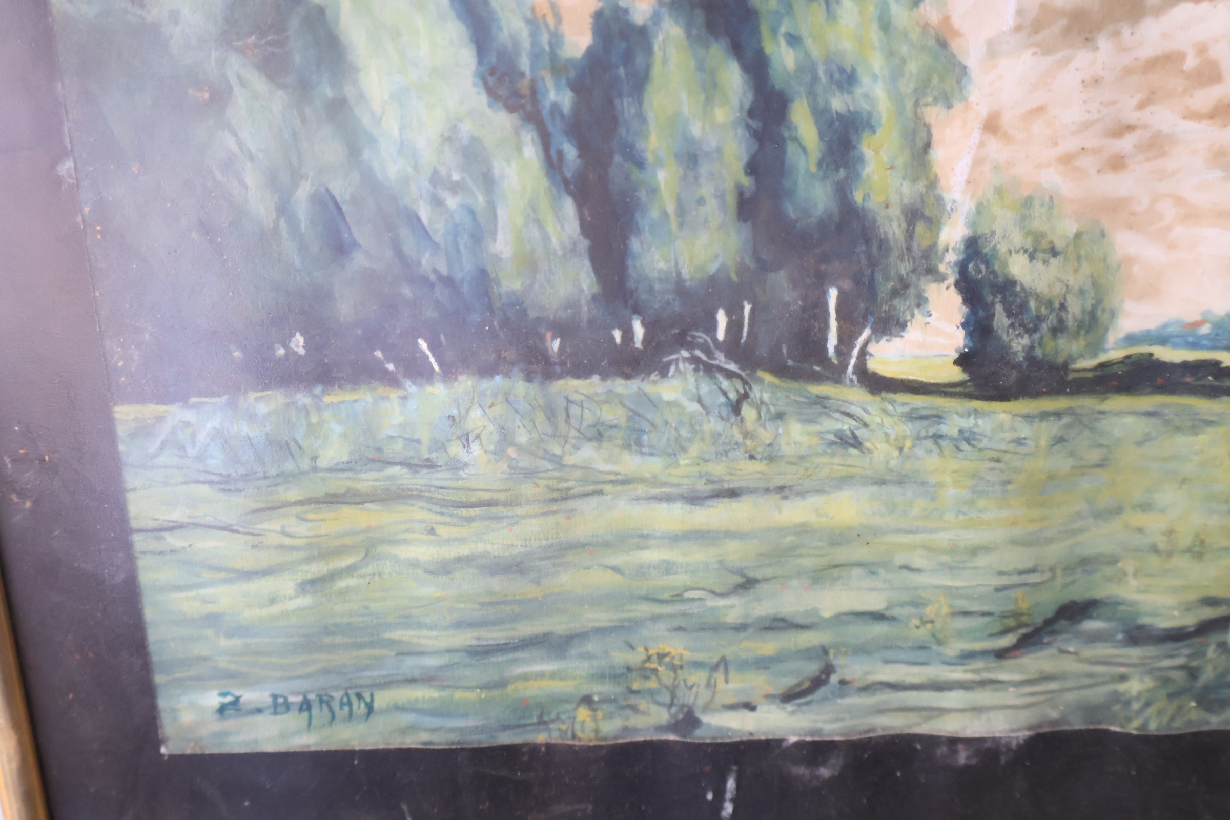 Ingelijste werk landschapschildering door Z. Baran' – foto 12 – kavel bij GSD Auctions, Zoeterwoude
