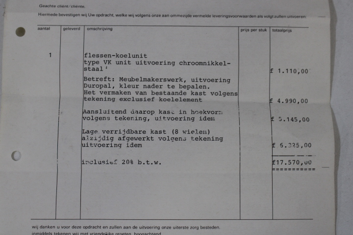 flessen koelhouder roestvrijstalen behuizing – foto 7 – kavel bij GSD Auctions, Zoeterwoude