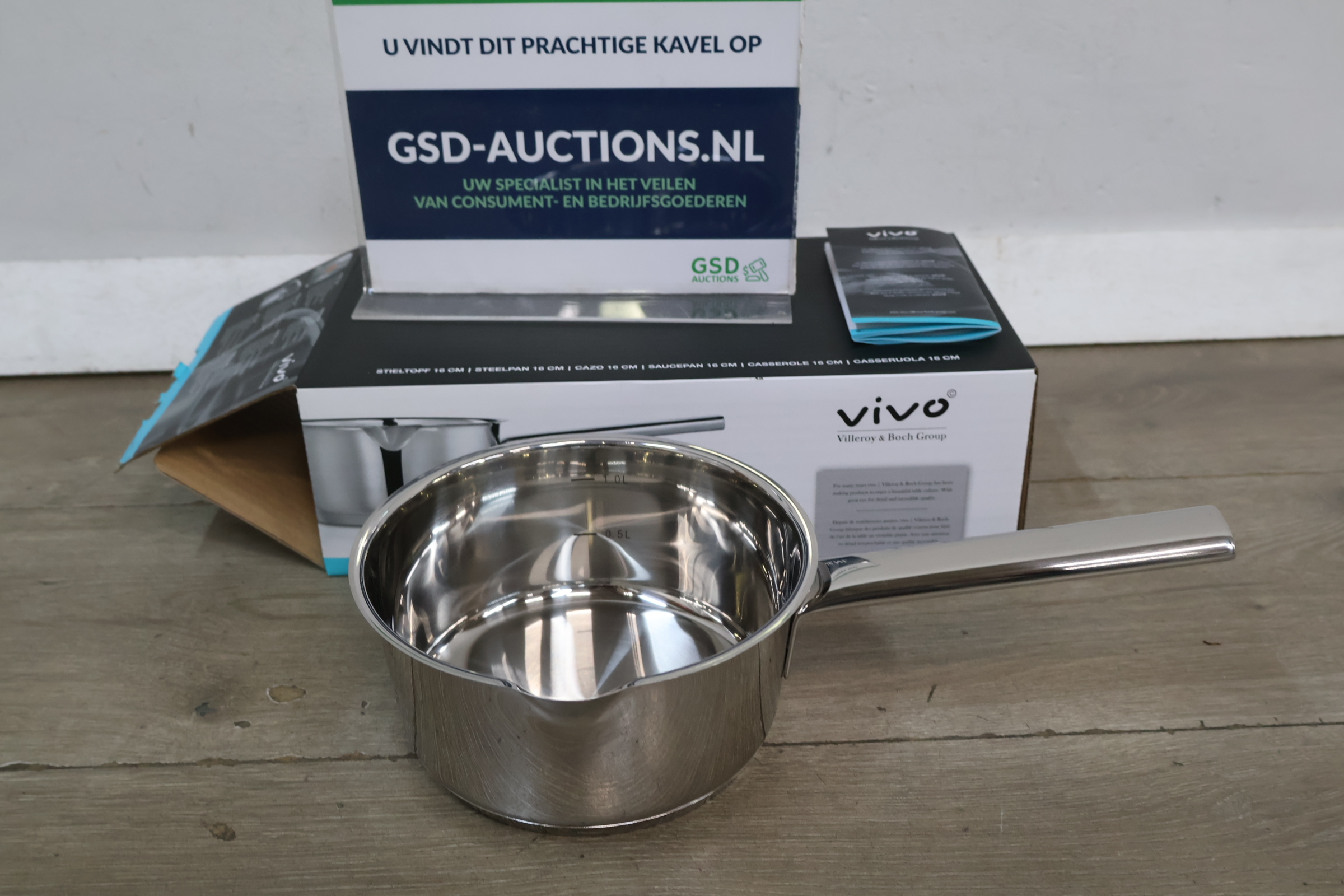 Vivo Villeroy & Boch Rvs Steelpan – foto 2 – kavel bij GSD Auctions, Zoeterwoude