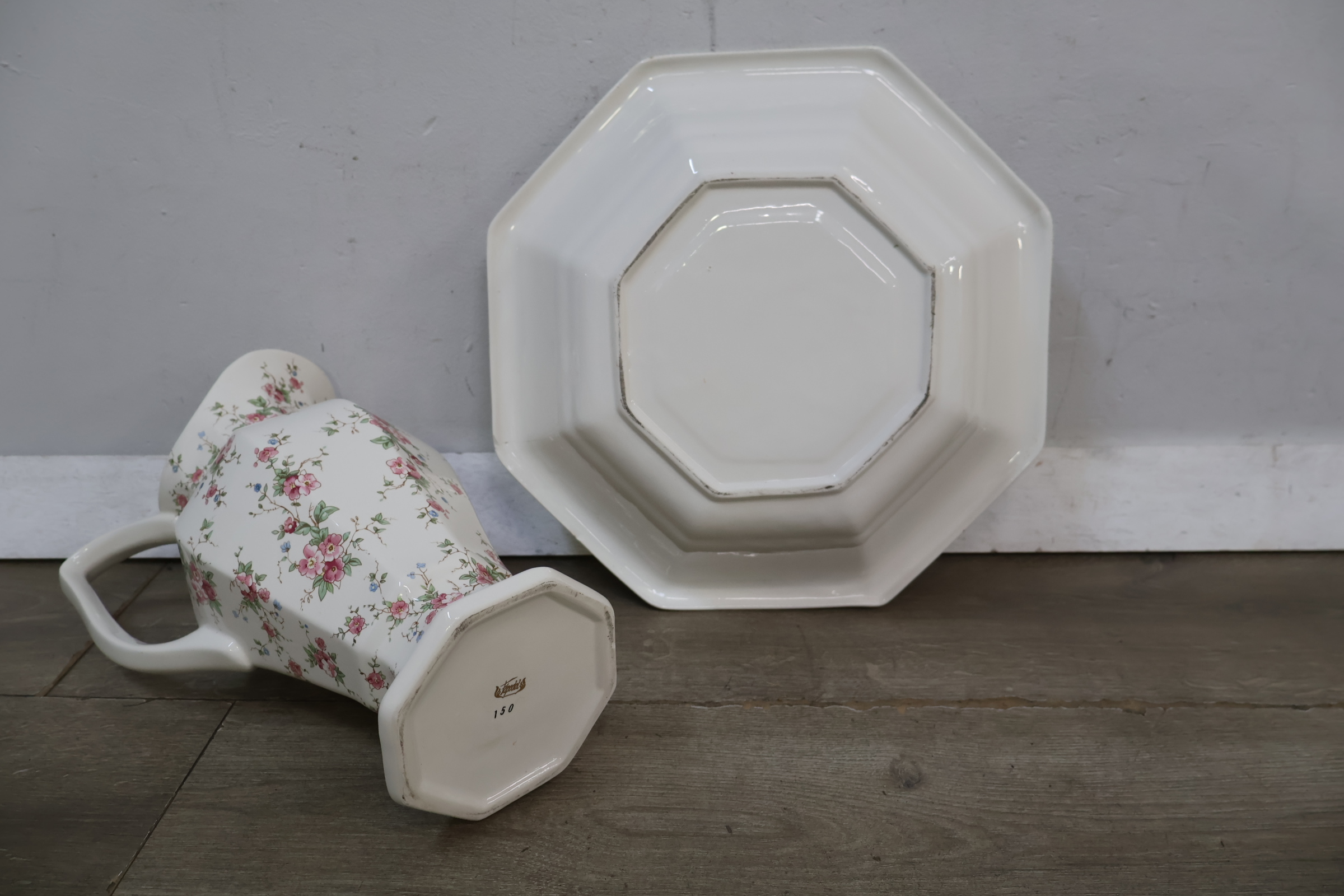 Porseleinen Lampetstel met bloemenmotief – foto 9 – kavel bij GSD Auctions, Zoeterwoude