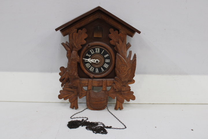 Houten koekoeksklok met houtsnijwerk – foto 10 – kavel bij GSD Auctions, Zoeterwoude