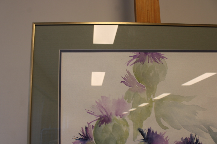 Aquarel schilderij van distels in lijst – foto 7 – kavel bij GSD Auctions, Zoeterwoude