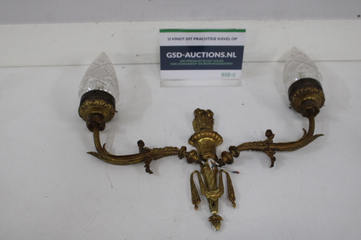 Antieke messing wandlamp – foto 2 – kavel bij GSD Auctions, Zoeterwoude