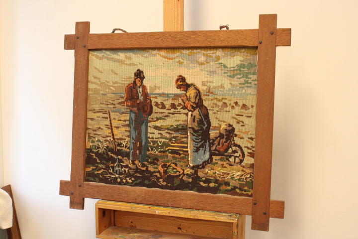 Geborduurd werk van het wereldberoemde schilderij L’Angélus – foto 3 – kavel bij GSD Auctions, Zoeterwoude