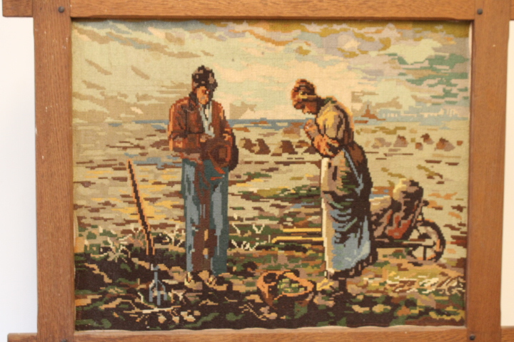Geborduurd werk van het wereldberoemde schilderij L’Angélus – foto 5 – kavel bij GSD Auctions, Zoeterwoude