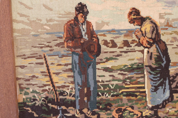 Geborduurd werk van het wereldberoemde schilderij L’Angélus – foto 7 – kavel bij GSD Auctions, Zoeterwoude