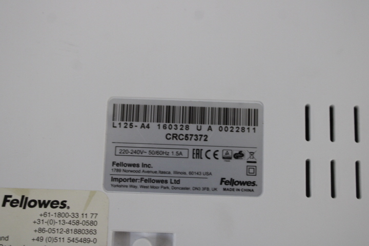 Fellowes L125 A4 – foto 16 – kavel bij GSD Auctions, Zoeterwoude