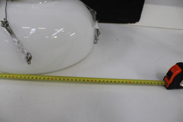 Vintage Glazen plafonnière met metalen ophangsysteem – foto 16 – kavel bij GSD Auctions, Zoeterwoude