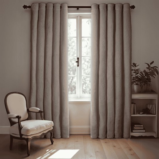Teddy verduisterende overgordijnen beige-ringen-300x250cm – kavel bij GSD Auctions, Zoeterwoude