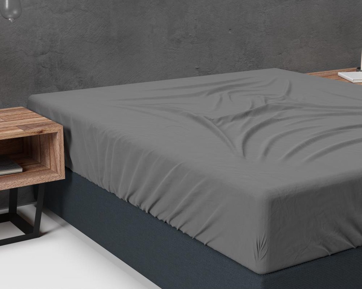 Sleeptime hoeslaken antraciet 160x200cm +25cm – kavel bij GSD Auctions, Zoeterwoude
