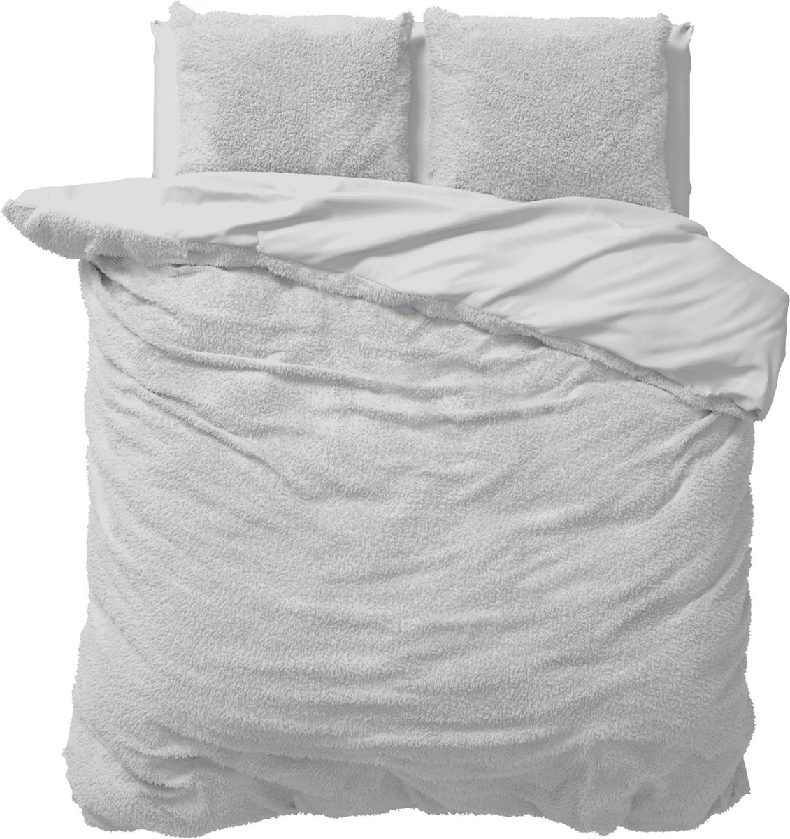 Dekbedovertrek teddy Grijs 240x220cm+2kussenslopen – kavel bij GSD Auctions, Zoeterwoude