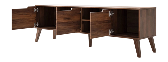 by fonQ Nordo Tv-meubel - Walnoot – foto 4 – kavel bij GSD Auctions, Zoeterwoude