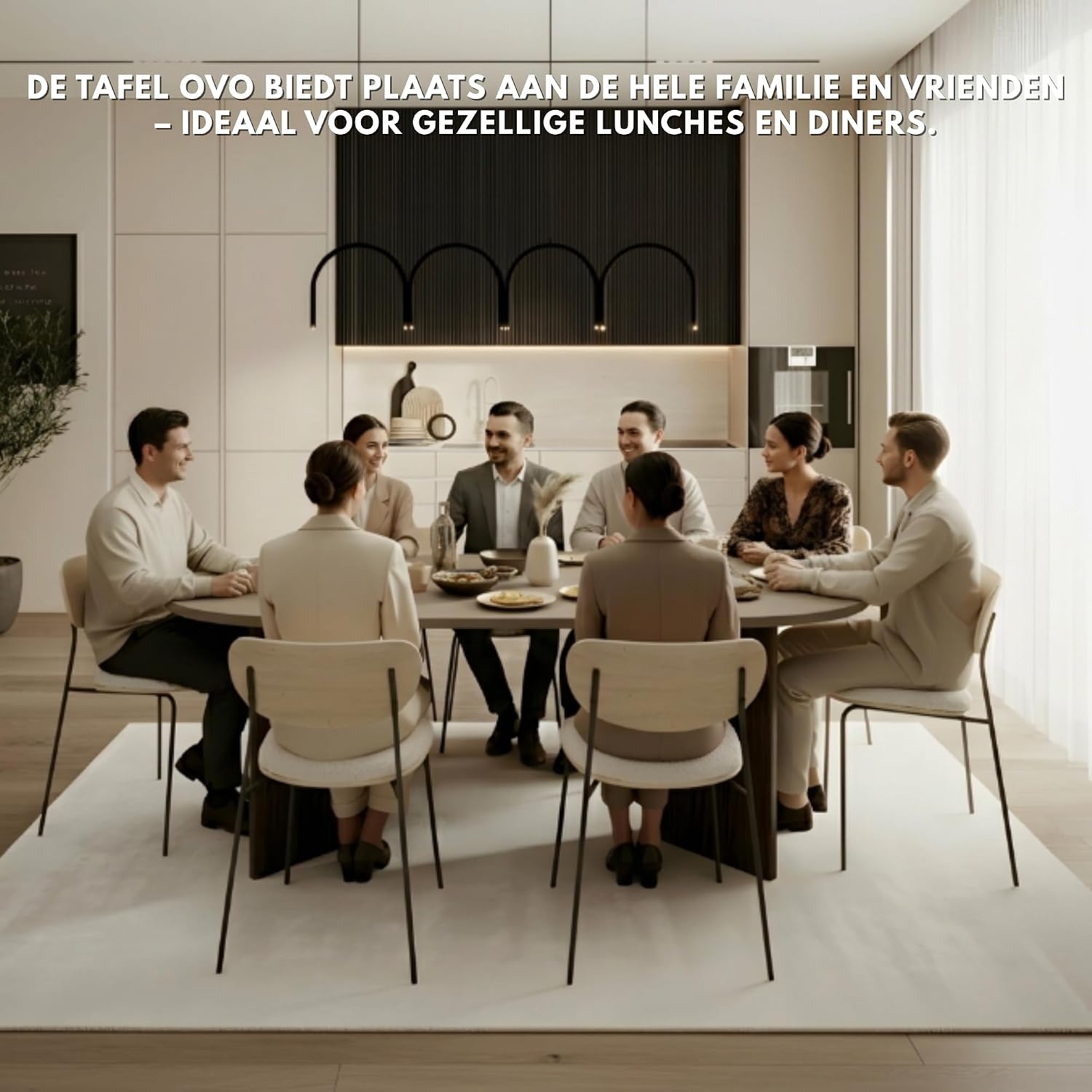 Selsey Ovale Eettafel 204x90cm Cappuccino – foto 6 – kavel bij GSD Auctions, Zoeterwoude