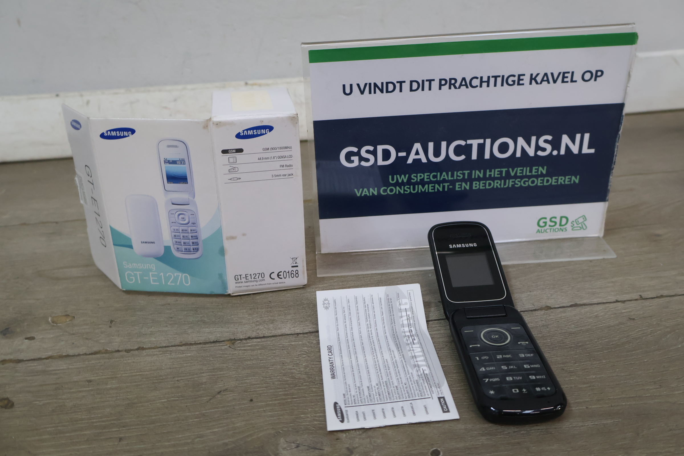 Samsung GT-E1270 klaptelefoon – kavel bij GSD Auctions, Zoeterwoude