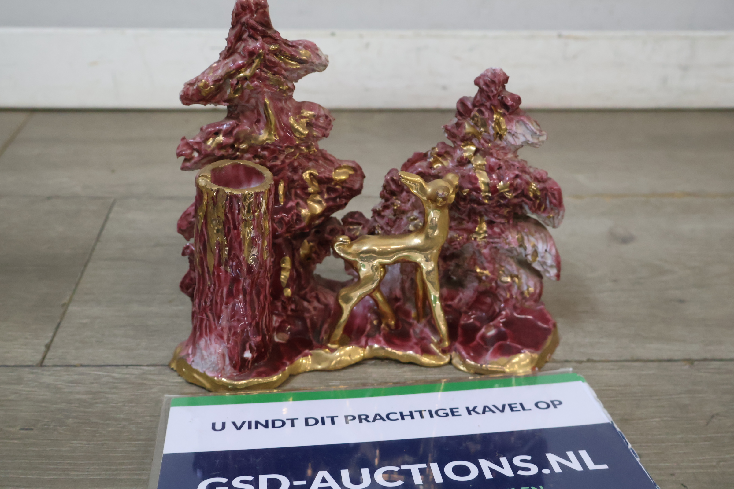 Decoratieve keramische kaarshouder – foto 2 – kavel bij GSD Auctions, Zoeterwoude