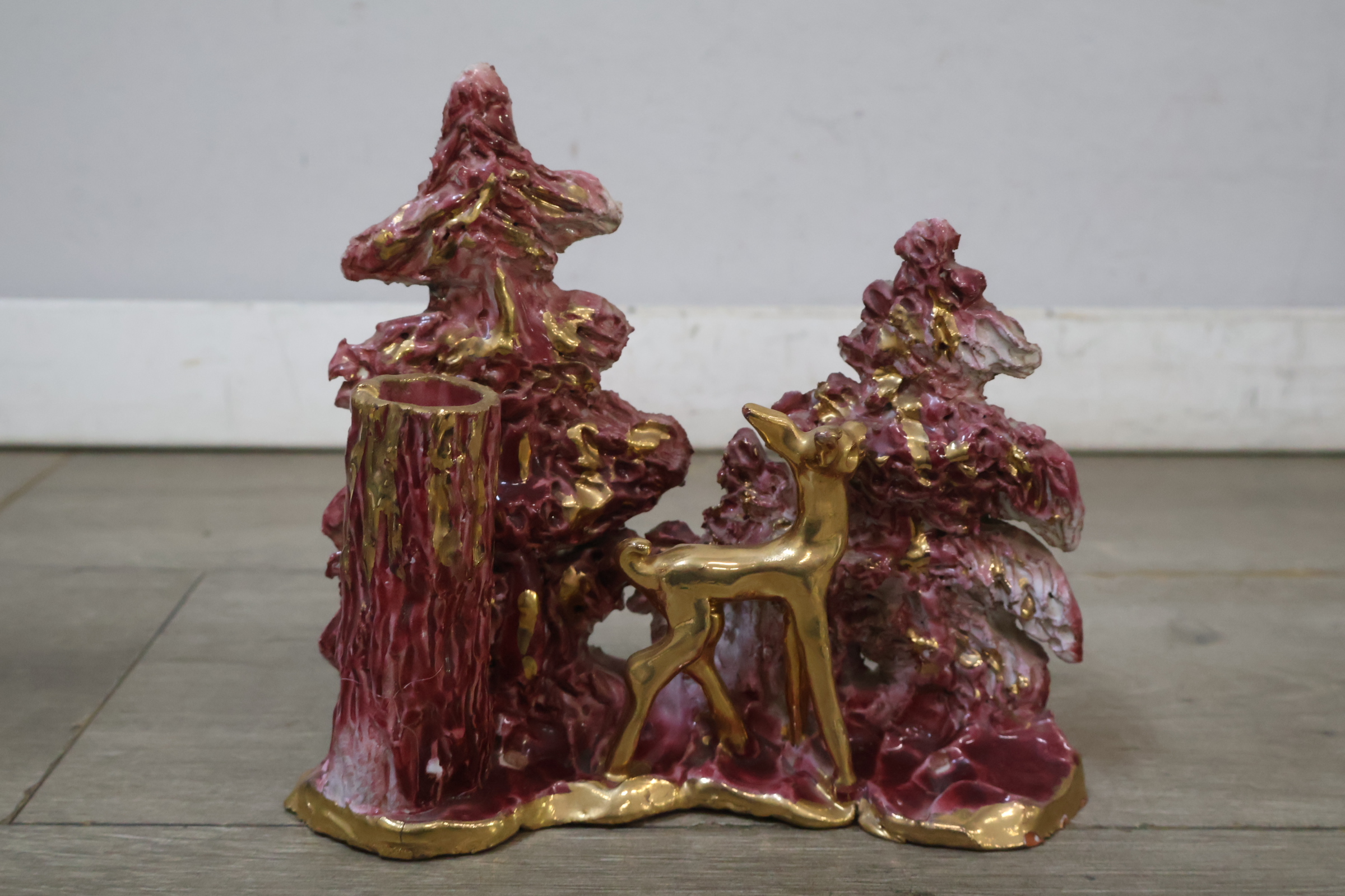 Decoratieve keramische kaarshouder – foto 3 – kavel bij GSD Auctions, Zoeterwoude