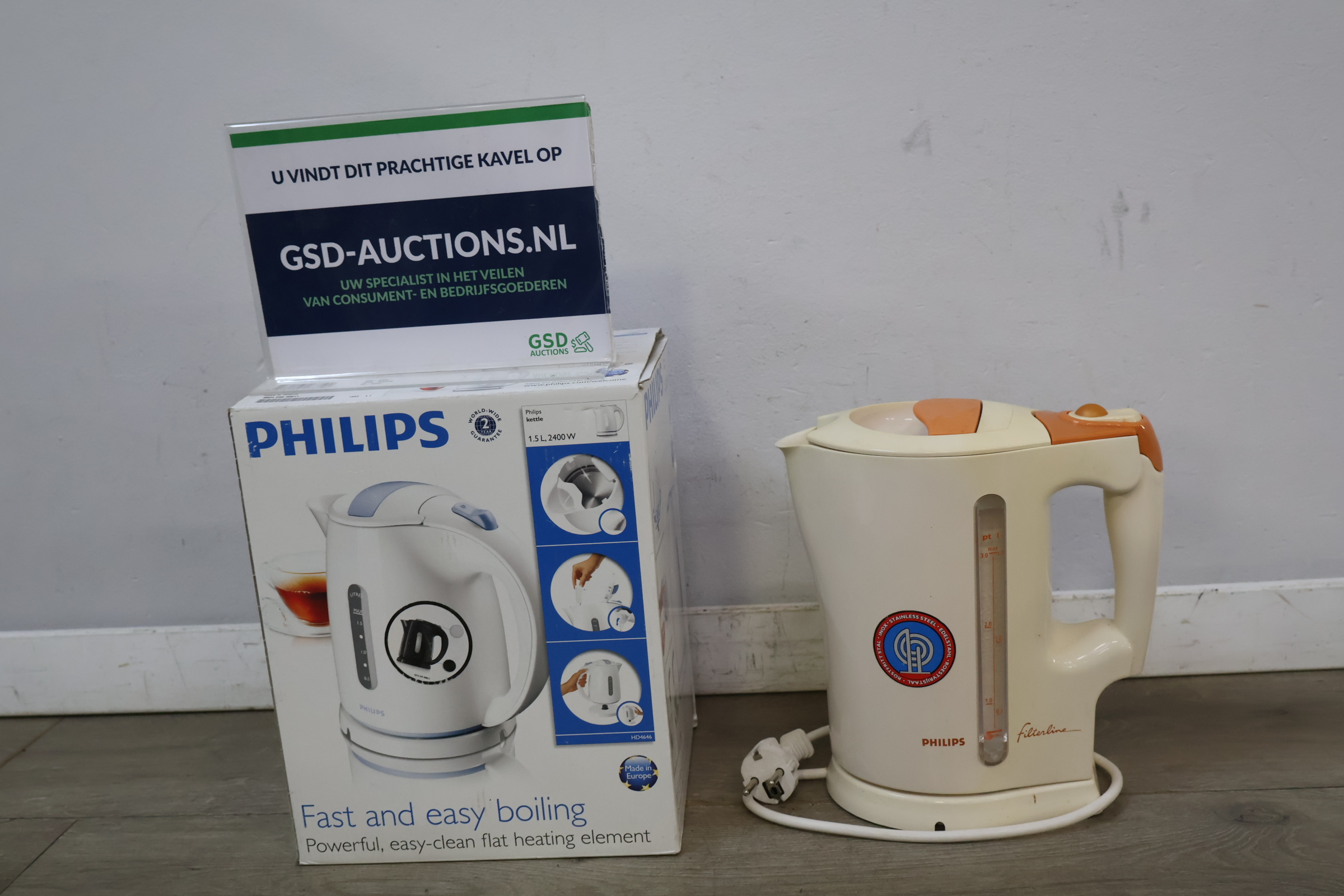 Philips waterkoker 1.5L 2400W – kavel bij GSD Auctions, Zoeterwoude