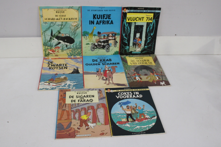 Lot van 8 Kuifje stripboeken – foto 3 – kavel bij GSD Auctions, Zoeterwoude