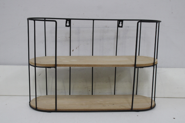 Wandrek met metalen frame en houten planken – foto 3 – kavel bij GSD Auctions, Zoeterwoude