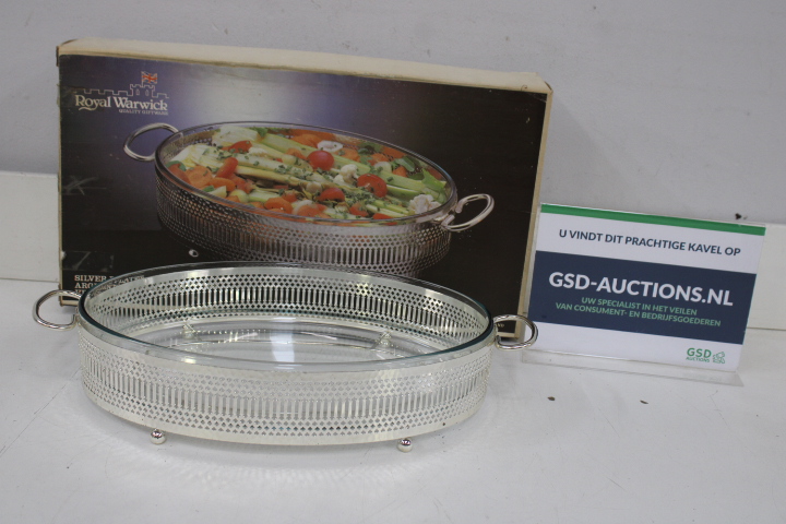 Royal Warwick glazen serveerschaal – kavel bij GSD Auctions, Zoeterwoude