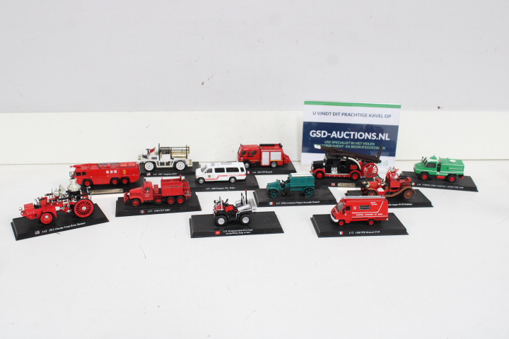 Set van 12 model brandweer- en werkvoertuigen – foto 2 – kavel bij GSD Auctions, Zoeterwoude