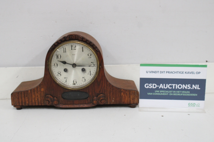 Houten schouwklok met klassieke wijzerplaat – foto 2 – kavel bij GSD Auctions, Zoeterwoude