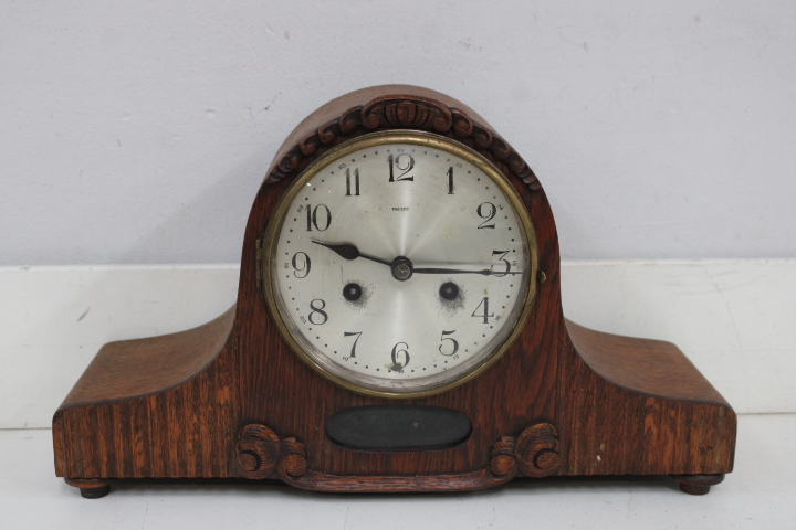 Houten schouwklok met klassieke wijzerplaat – foto 3 – kavel bij GSD Auctions, Zoeterwoude