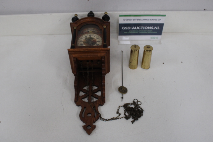 Wandklok, Schippertje - met Maanstand – kavel bij GSD Auctions, Zoeterwoude