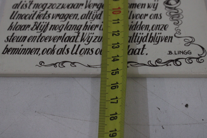 Set van 9 siertegels met tekst en afbeelding – foto 19 – kavel bij GSD Auctions, Zoeterwoude
