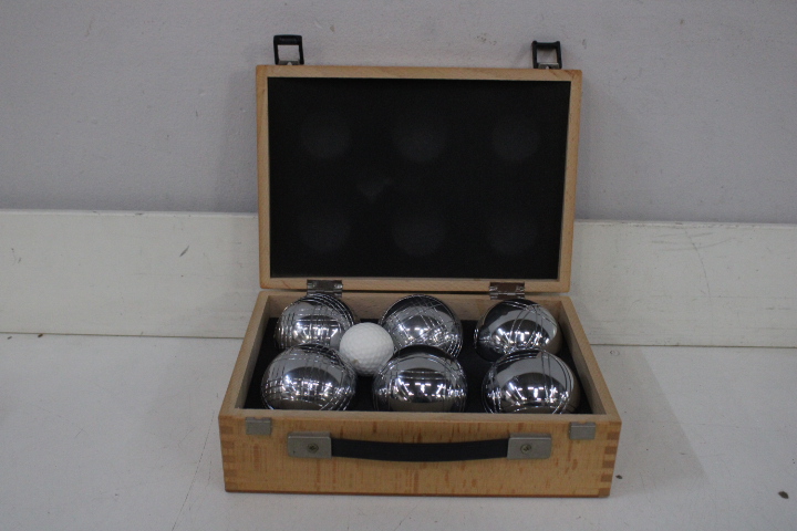 Set jeu de boules in houten kist – foto 3 – kavel bij GSD Auctions, Zoeterwoude