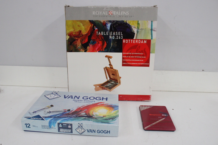Tafelezel met acrylverf set en pastel potloden – foto 3 – kavel bij GSD Auctions, Zoeterwoude