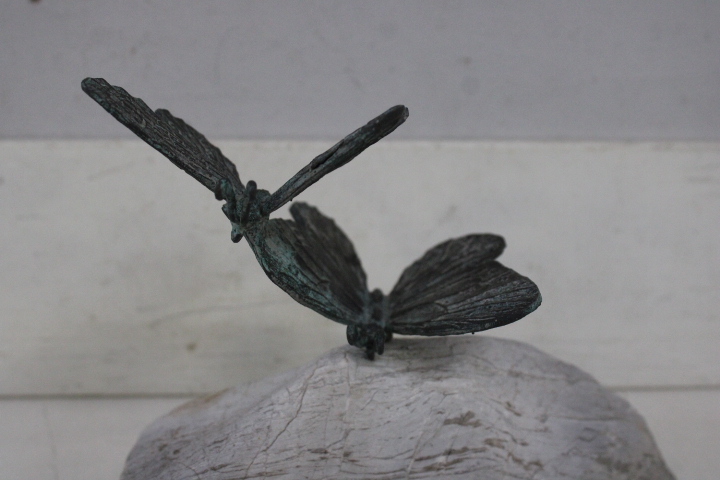 Sculptuur van libellen op steen – foto 13 – kavel bij GSD Auctions, Zoeterwoude