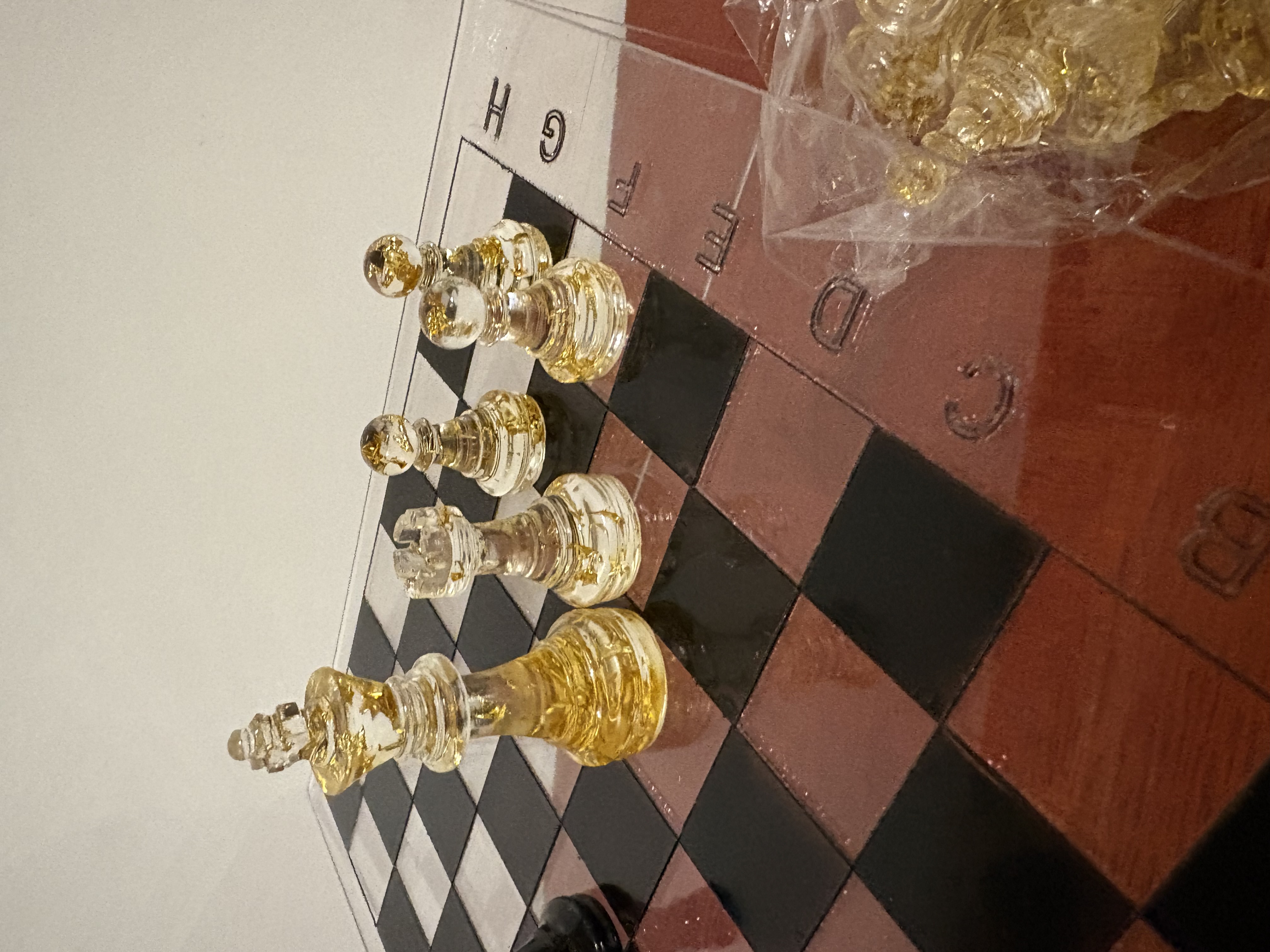 Schaakspel epoxied schaakstuken (nummer 6) – kavel bij GSD Auctions, Zoeterwoude
