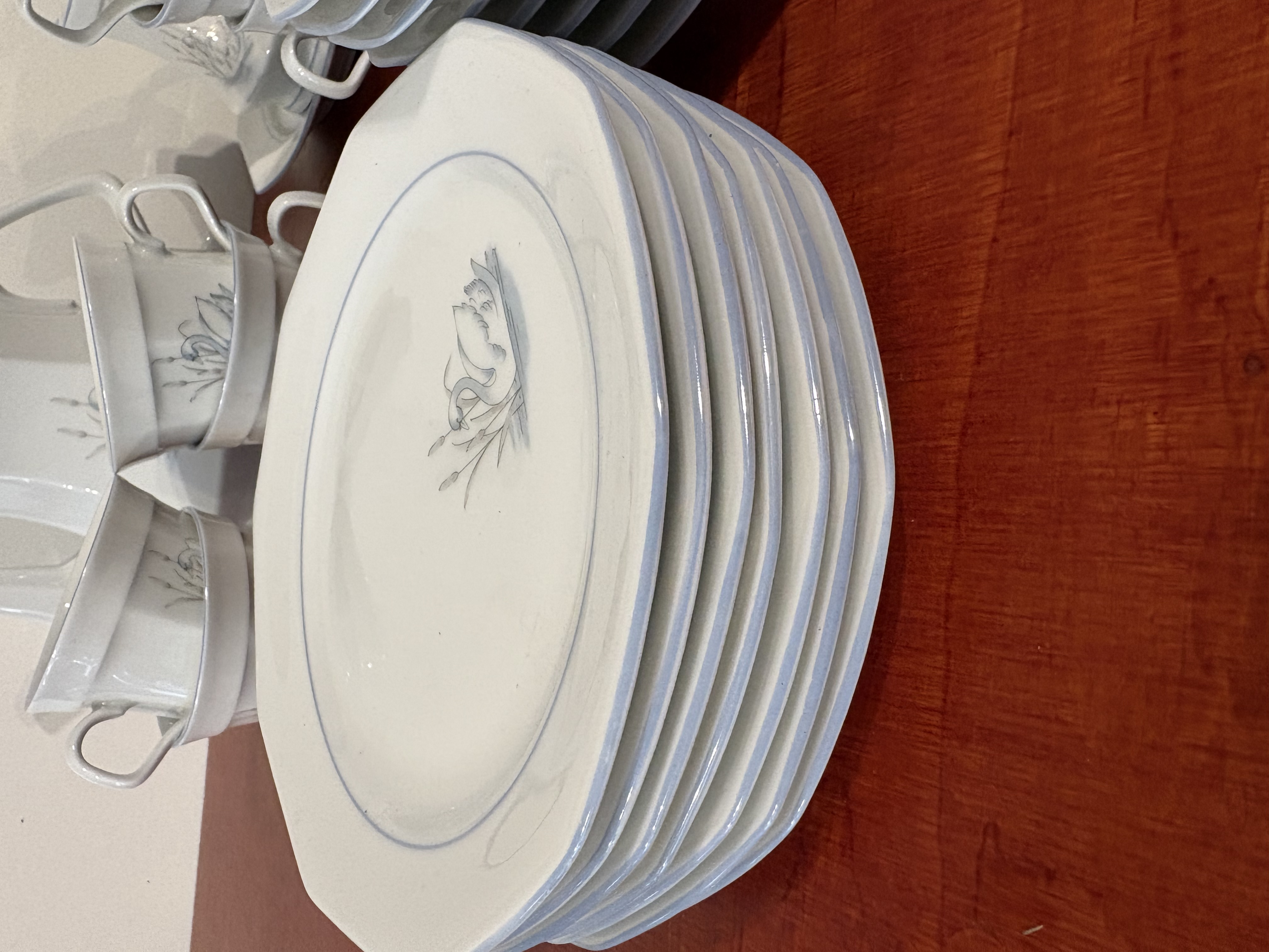 Porseleinen 8 persoons servies Zwan "Bavaria" – foto 16 – kavel bij GSD Auctions, Zoeterwoude