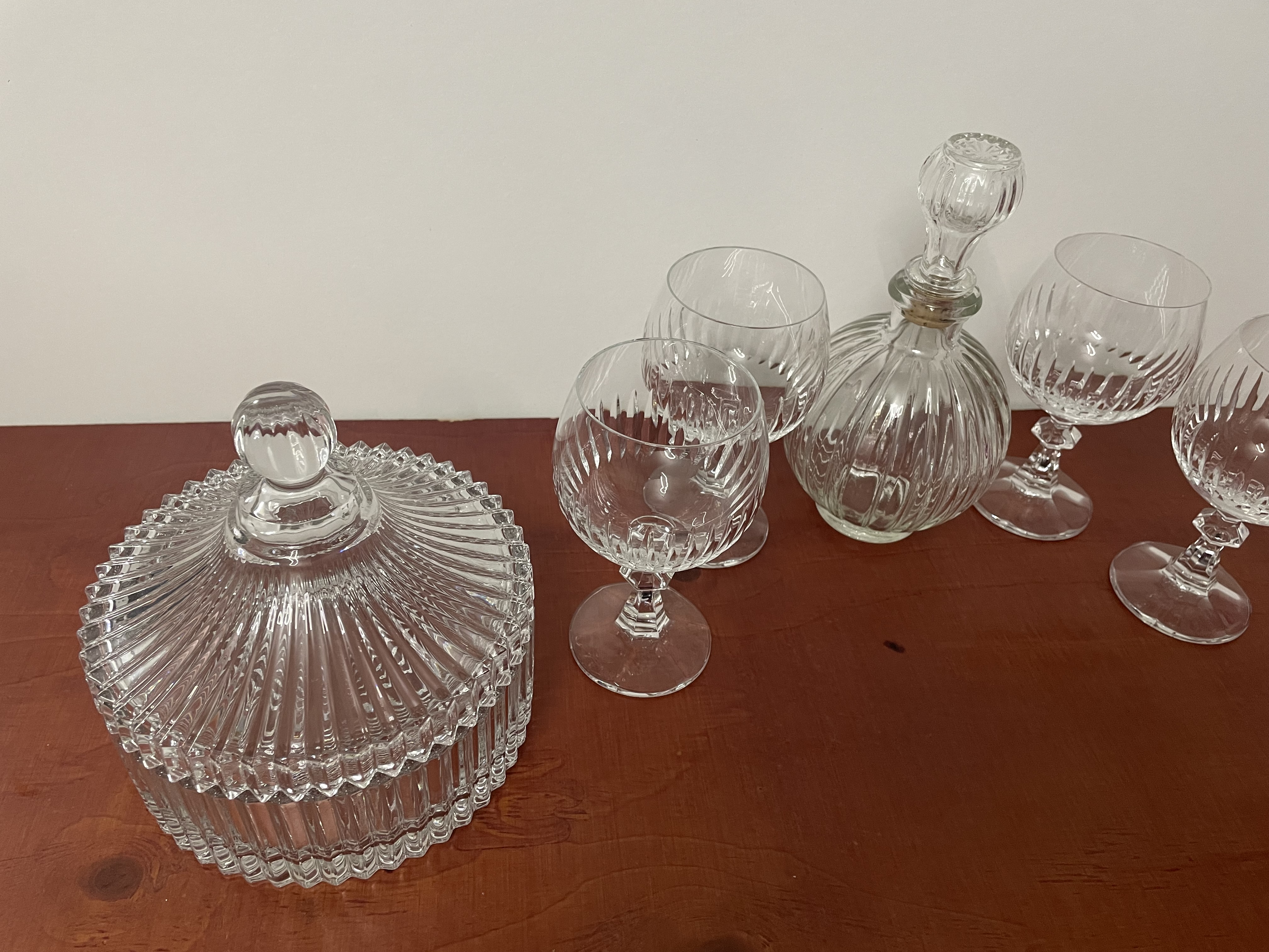Kristallen bonbonnière en glazen met karaf – foto 3 – kavel bij GSD Auctions, Zoeterwoude