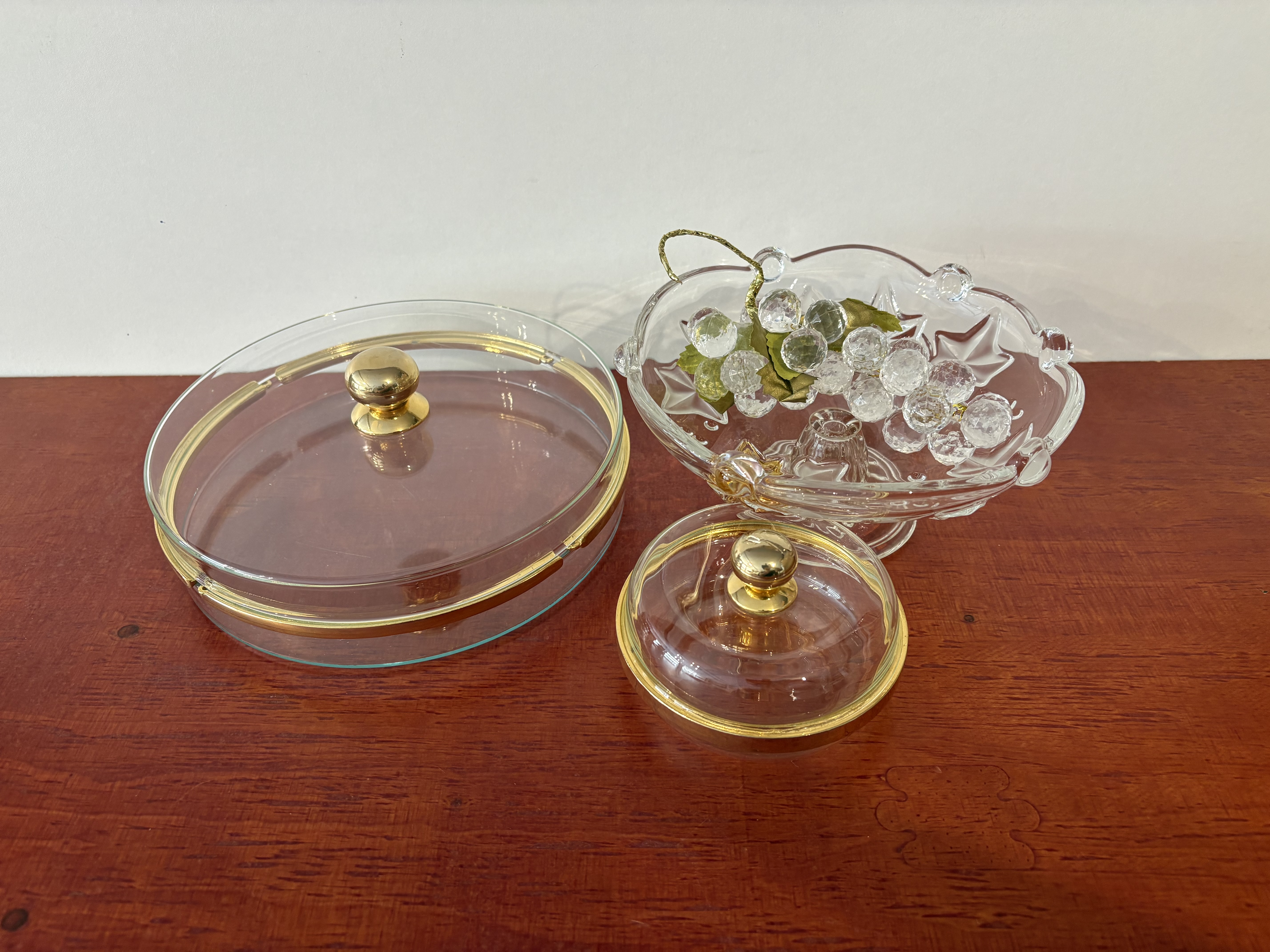 Elegante glazen snoep poten met druiven – foto 15 – kavel bij GSD Auctions, Zoeterwoude