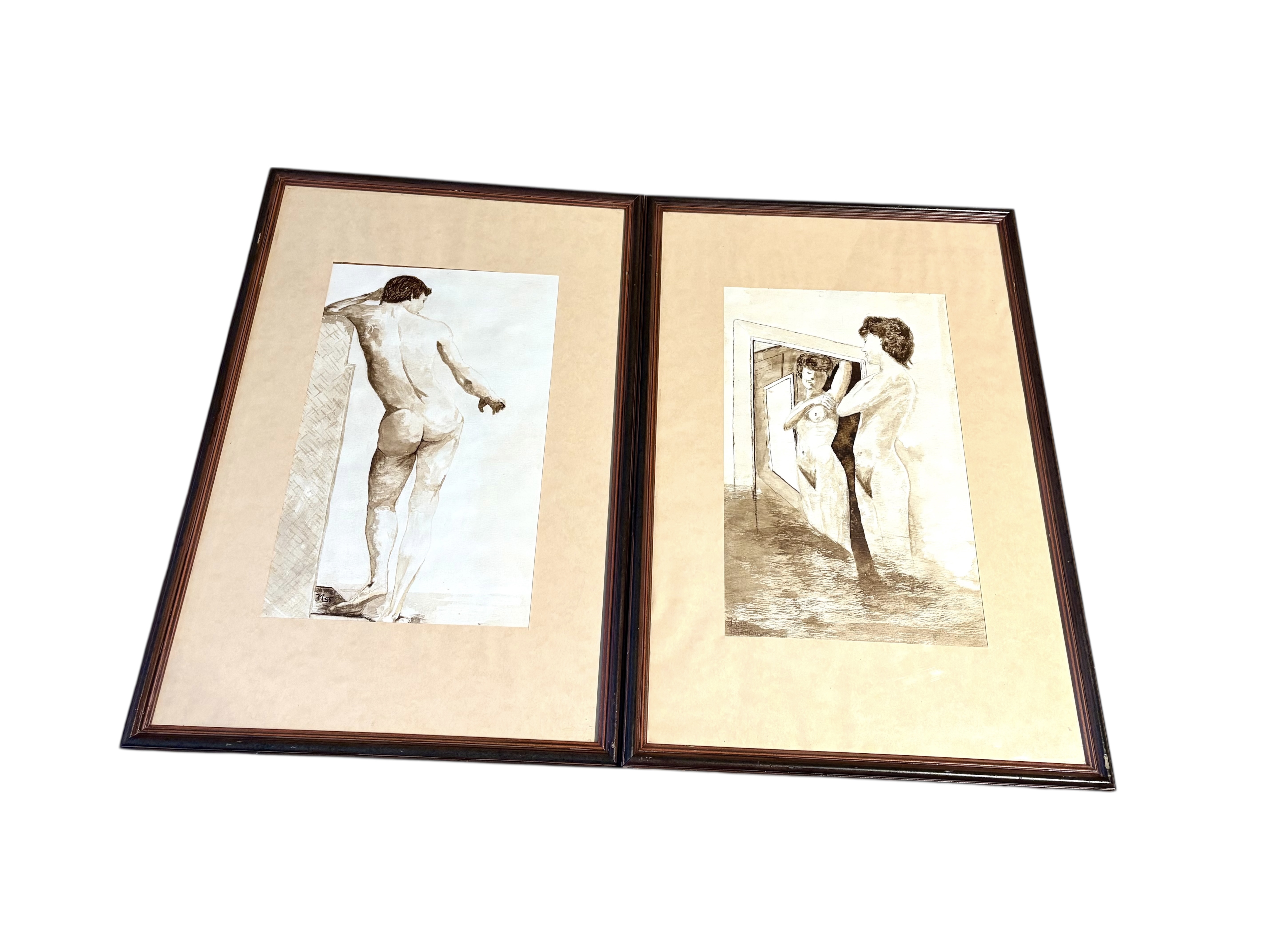 2 naakte figuren gesignaleerd Niet goed leesbaar – foto 2 – kavel bij GSD Auctions, Zoeterwoude