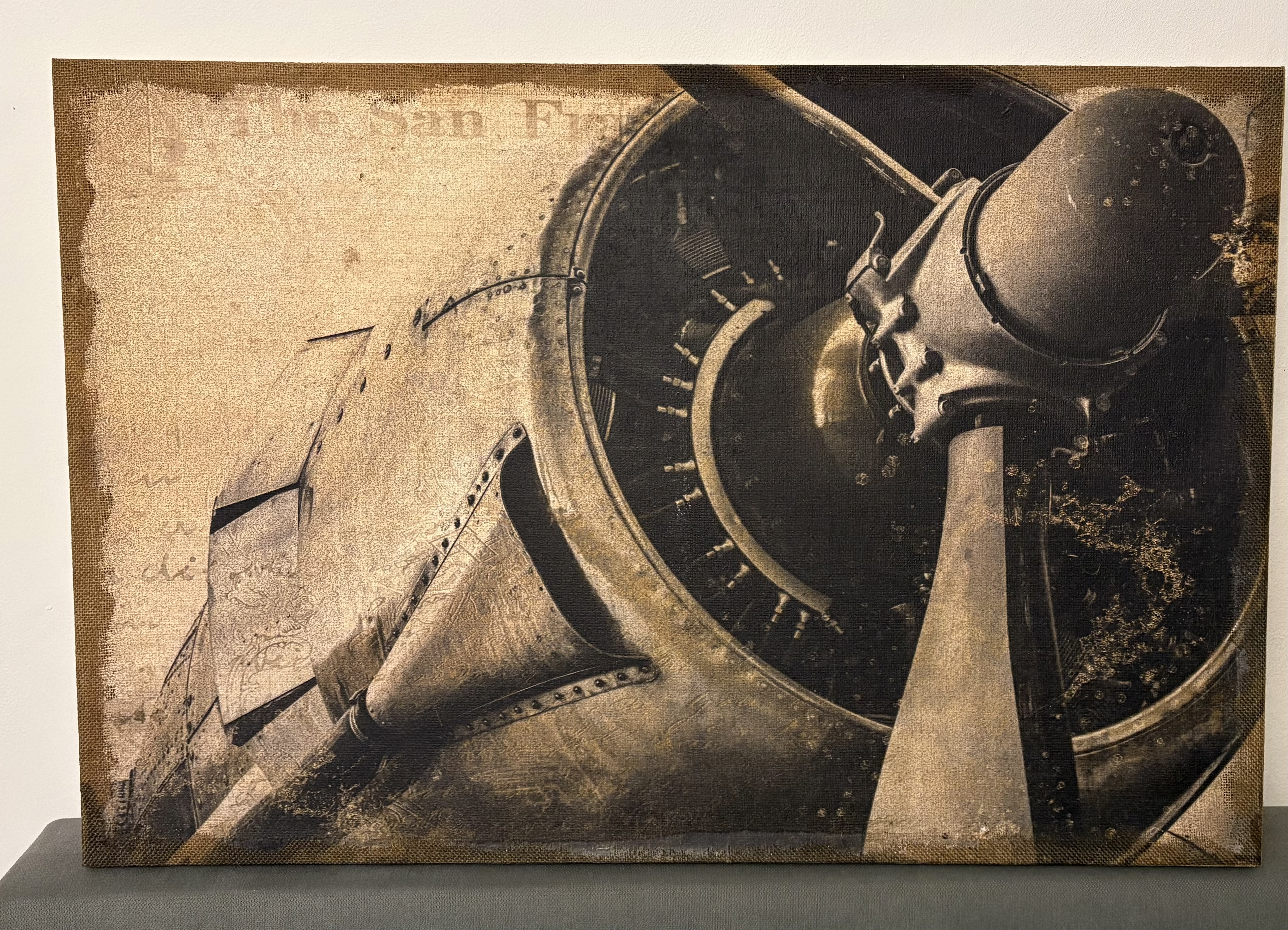 Vliegtuig schilderij modern in lijst – foto 11 – kavel bij GSD Auctions, Zoeterwoude
