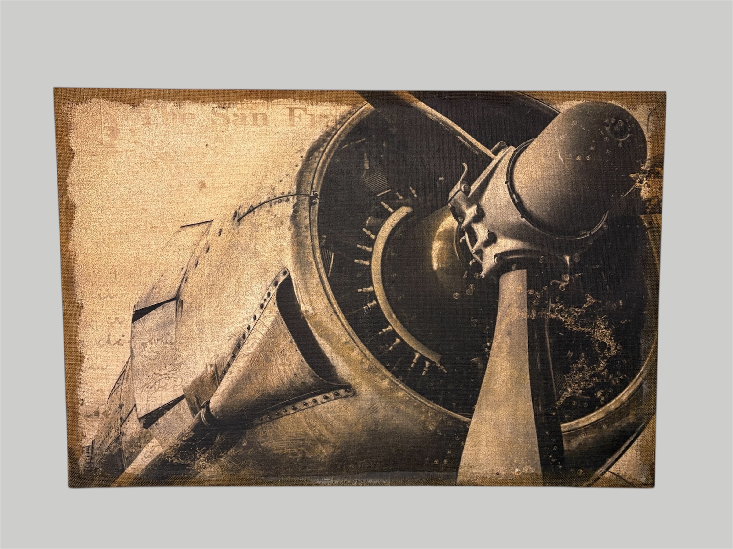Vliegtuig schilderij modern in lijst – foto 3 – kavel bij GSD Auctions, Zoeterwoude
