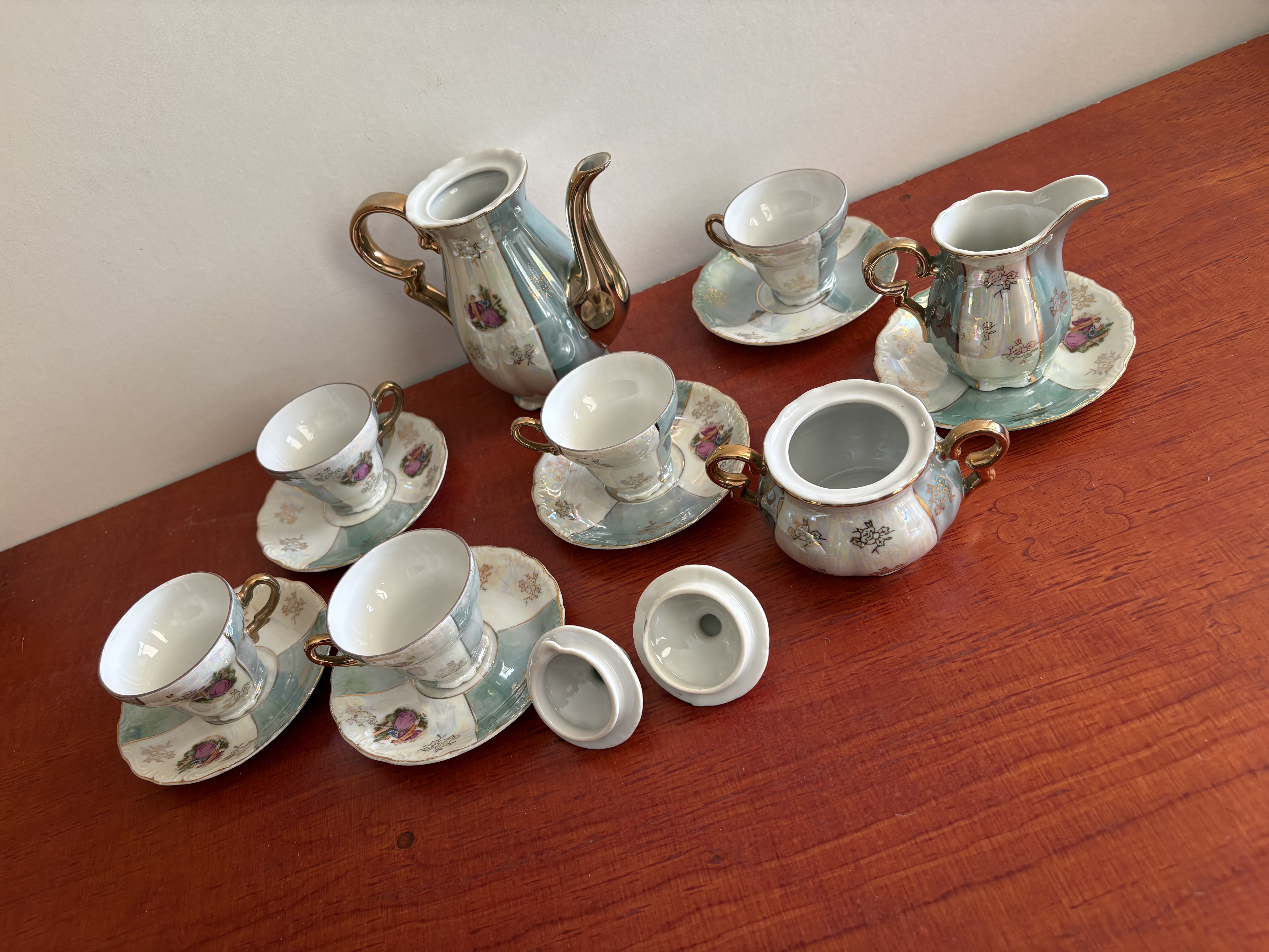 koffie set Dresden-stijl – foto 7 – kavel bij GSD Auctions, Zoeterwoude