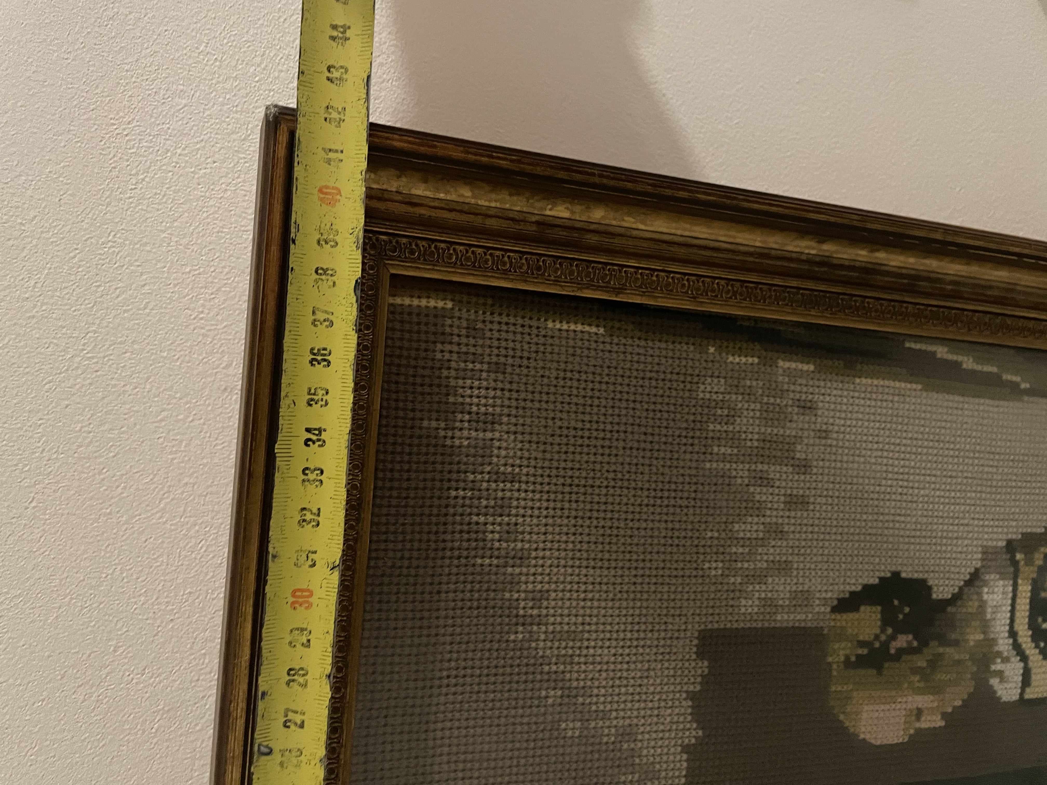 Naaldkunst naar schildrij van Vermeer, Lezende vrouw Art Gallery Amsterdam – foto 10 – kavel bij GSD Auctions, Zoeterwoude