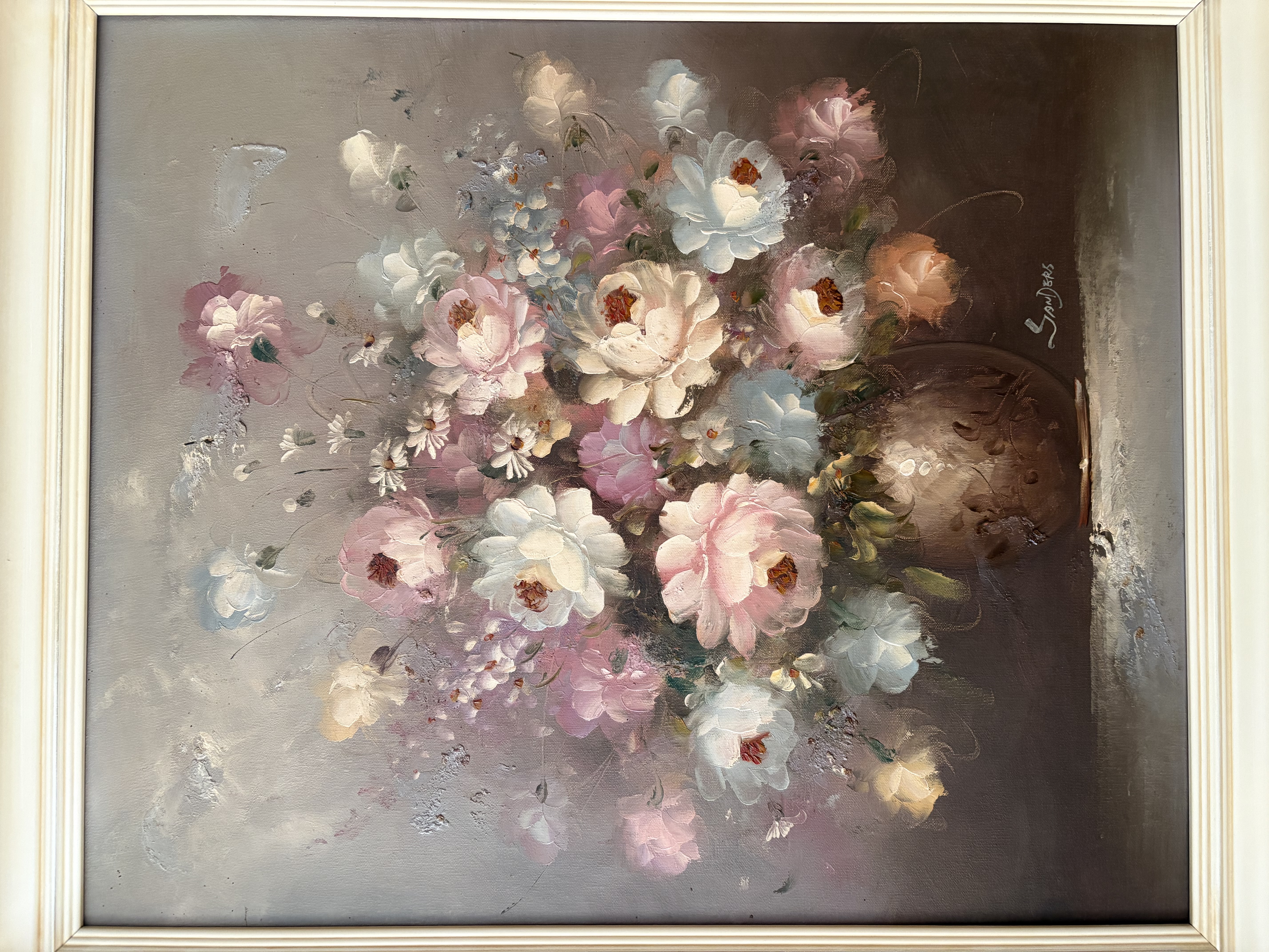 Olieverf schilderij met lijst Stile Leven van Sanders – foto 12 – kavel bij GSD Auctions, Zoeterwoude